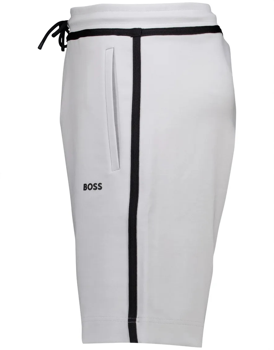 Boss short Headlo Tape jogger grijs effen katoen