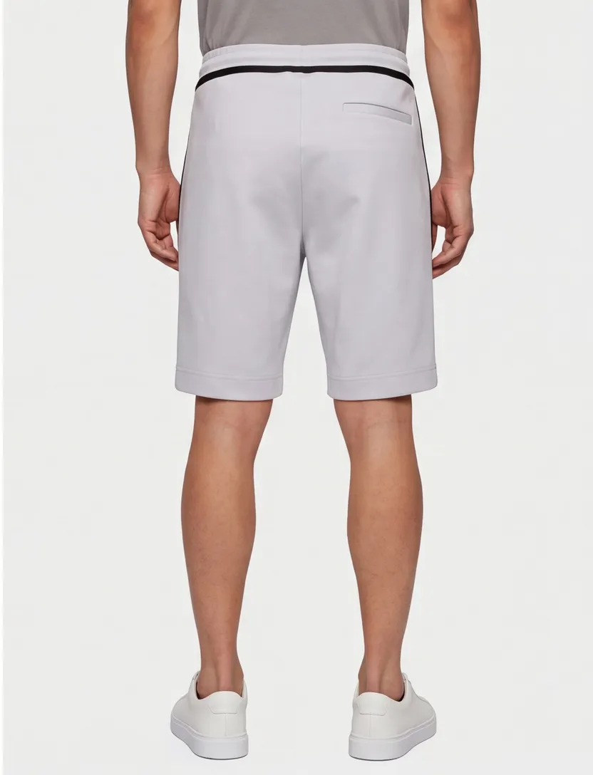 Boss short Headlo jogger grijs effen katoen normale fit