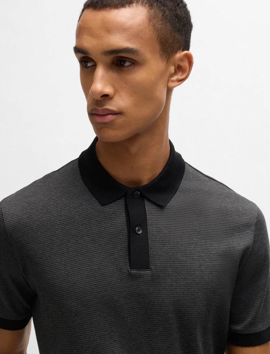Hugo Boss Black H-Parlay korte mouw donkergrijs