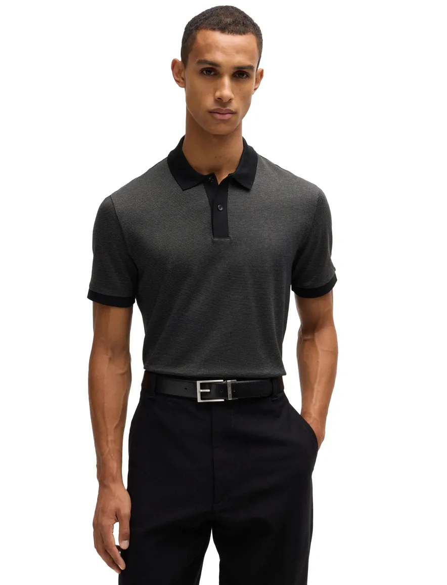Hugo Boss Black H-Parlay korte mouw donkergrijs