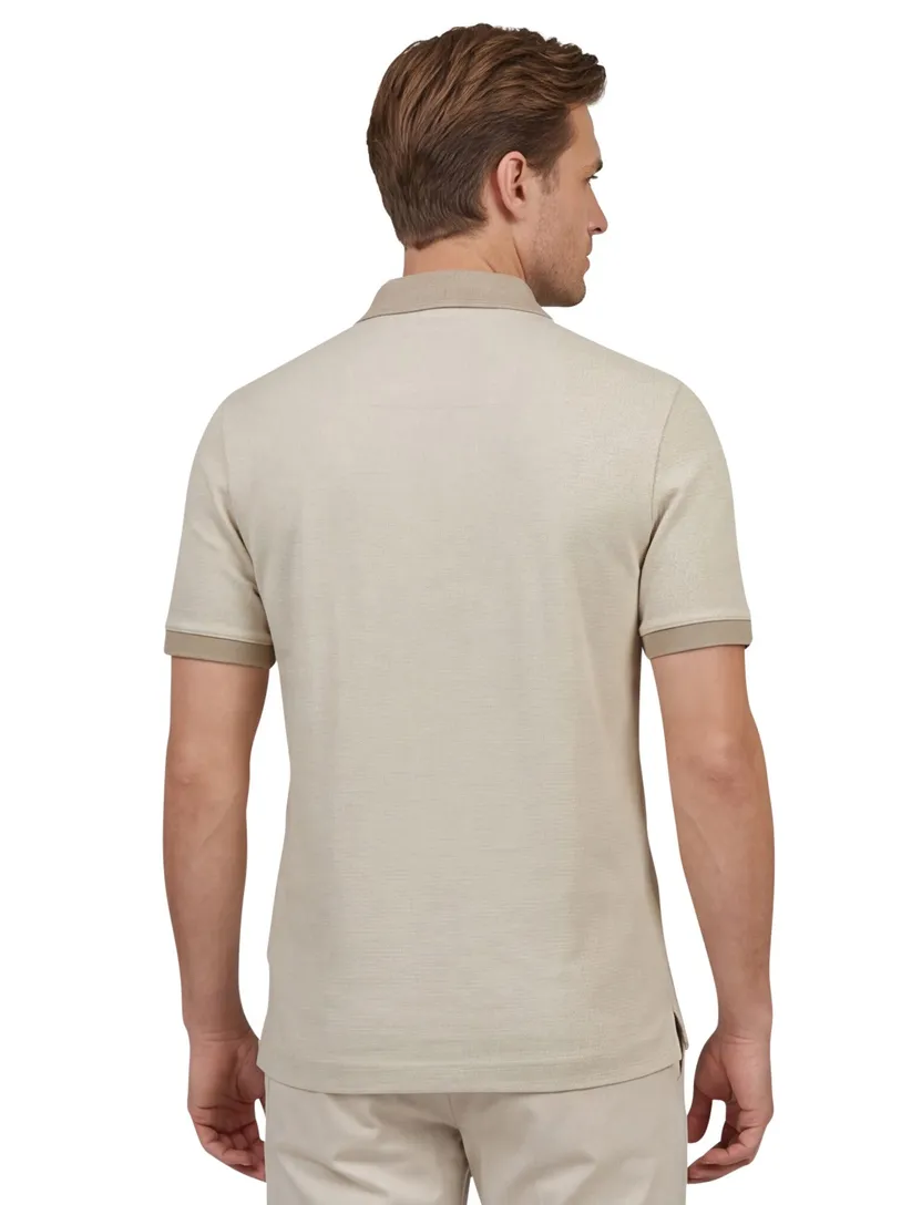 Hugo Boss Black H-Parlay korte mouw polo beige