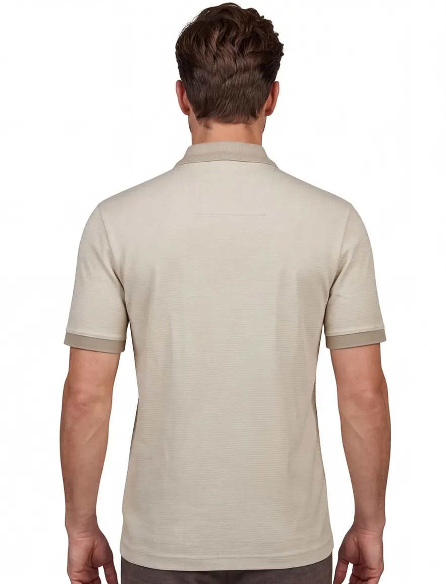 Hugo Boss Black H-Parlay korte mouw polo beige
