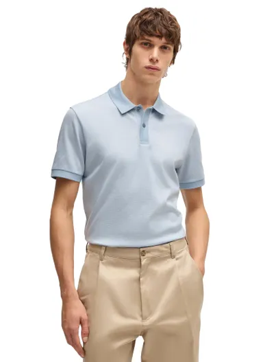 Hugo Boss poloshirt korte mouw lichtblauw