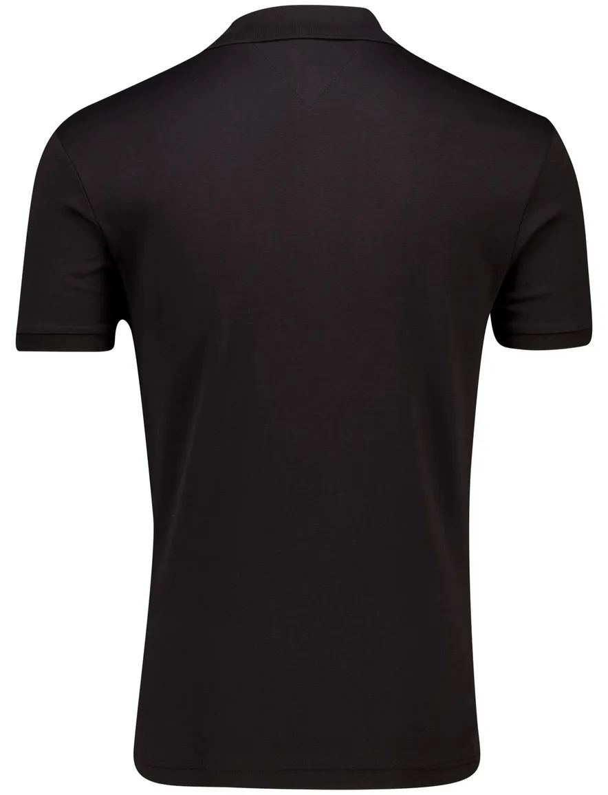 Tommy Hilfiger polo zwart effen