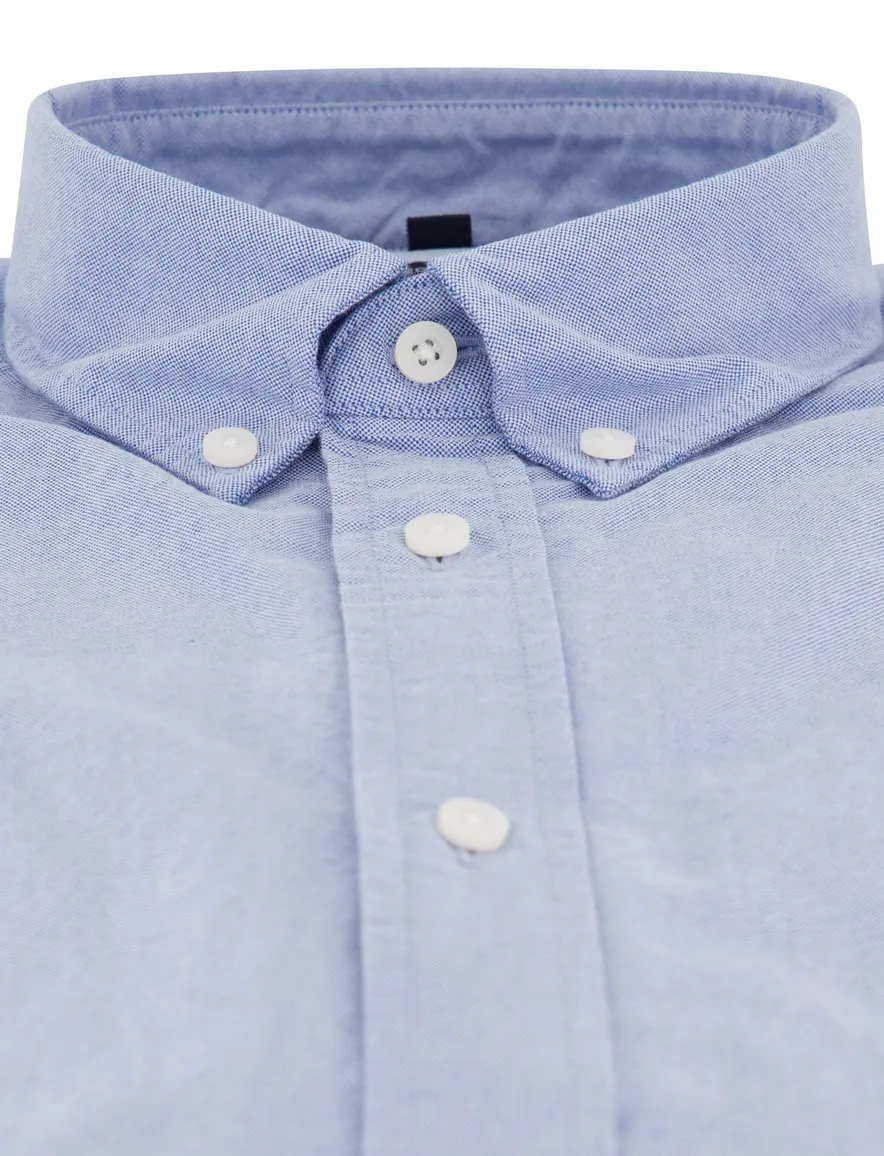 Tommy Hilfiger overhemd effen blauw button-down