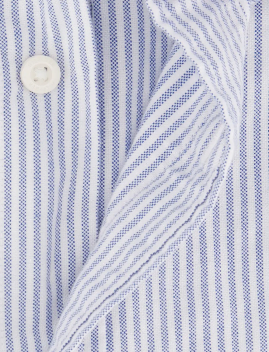 Blauw wit gestreept Tommy Hilfiger overhemd