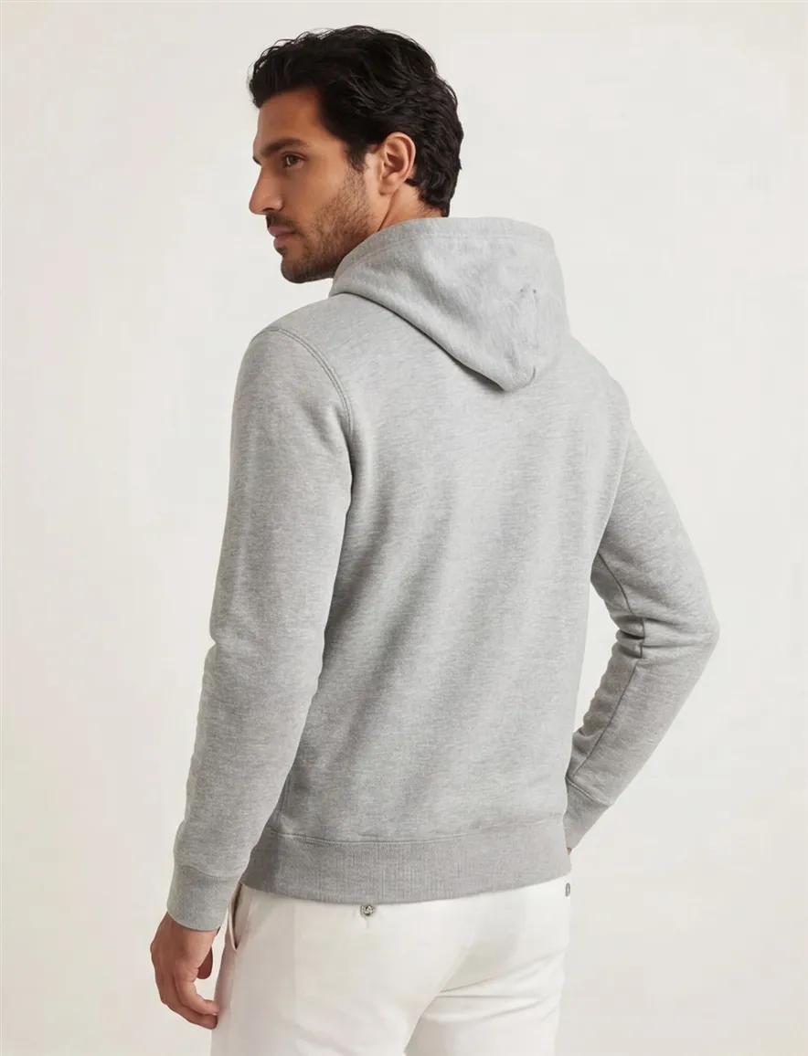 Tommy Hilfiger hoodie grijs katoen
