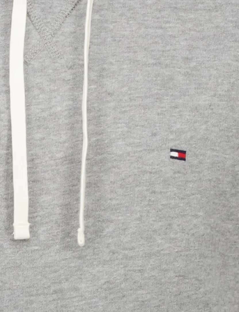 Tommy Hilfiger hoodie grijs katoen effen