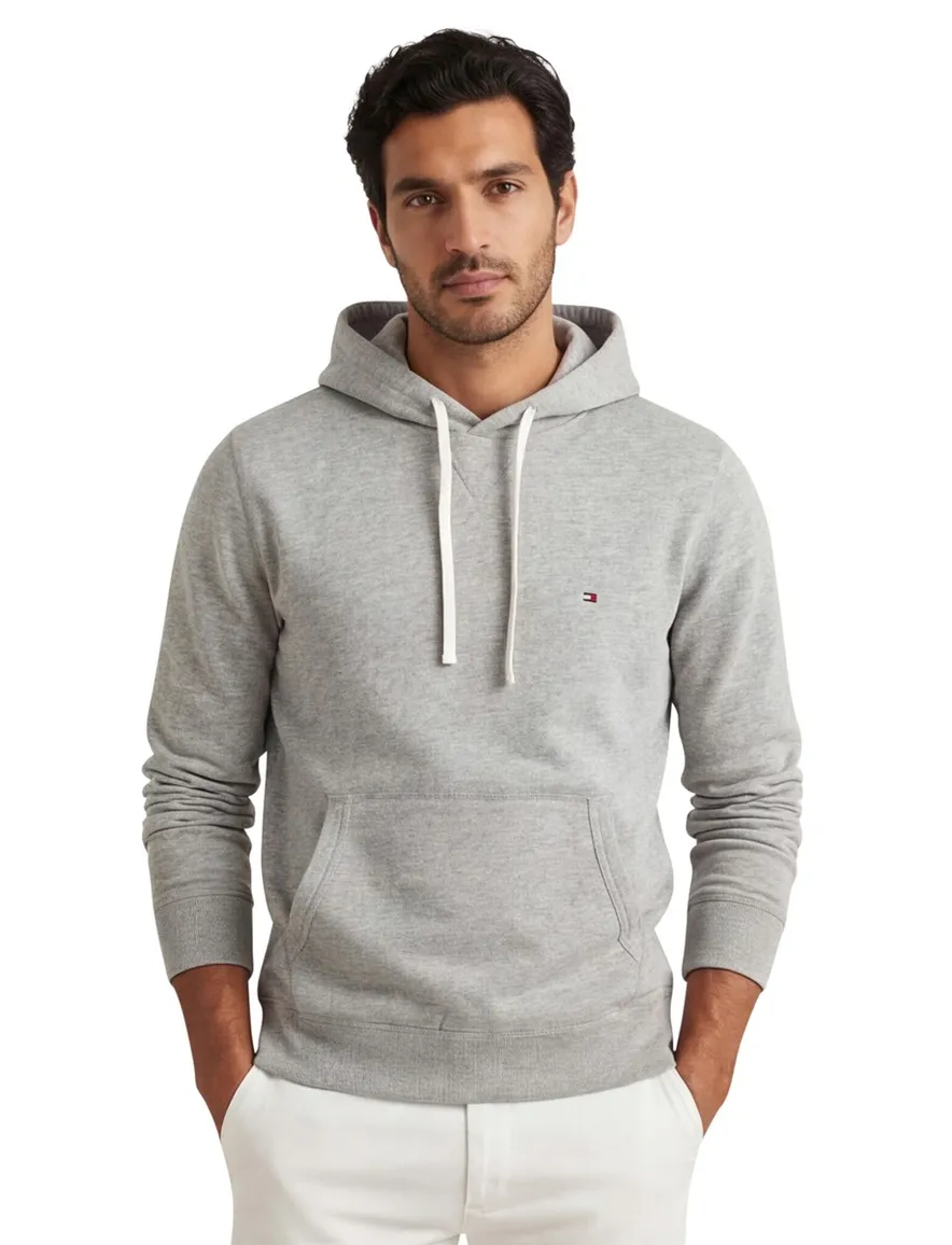 Tommy Hilfiger hoodie grijs katoen