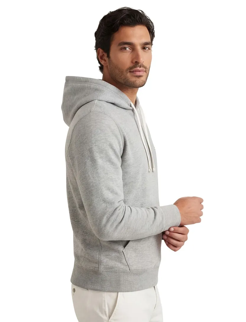 Tommy Hilfiger hoodie grijs katoen effen