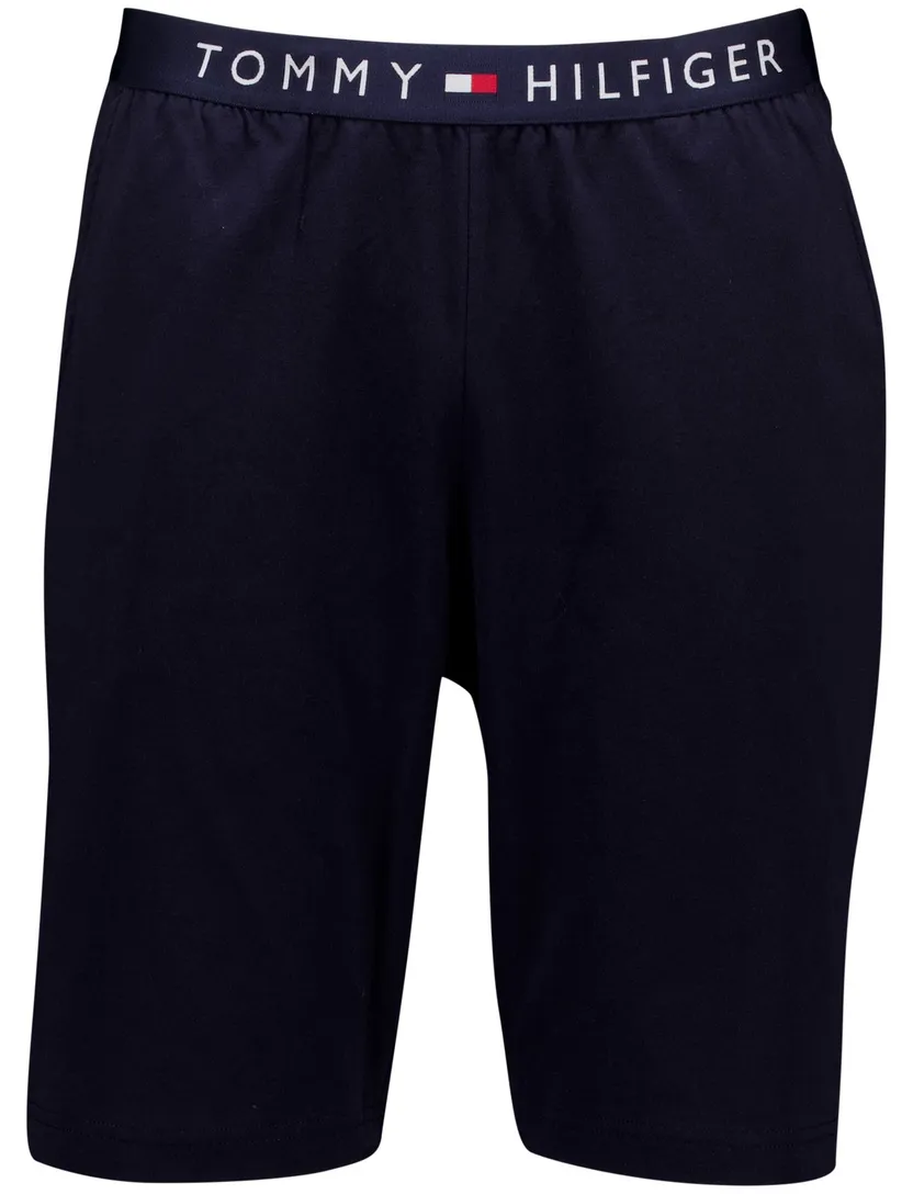 korte broek Tommy Hilfiger donkerblauw effen slim fit