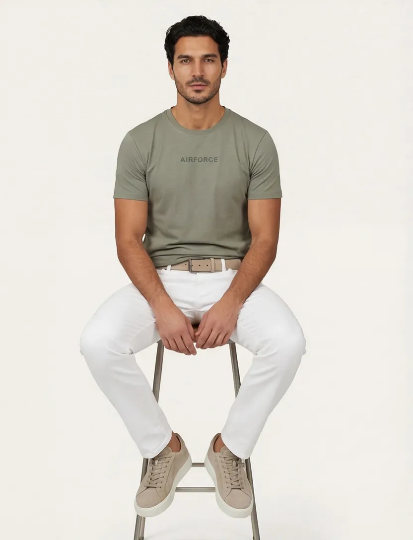 t-shirt Airforce groen