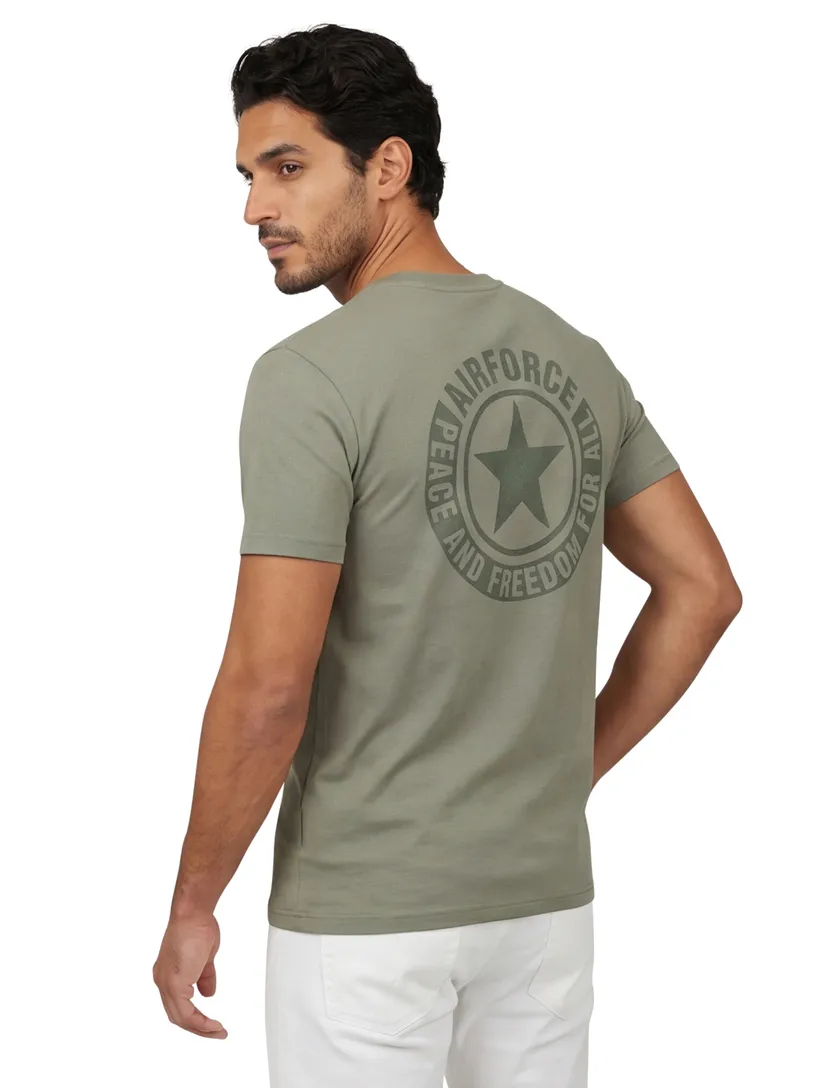 t-shirt Airforce groen
