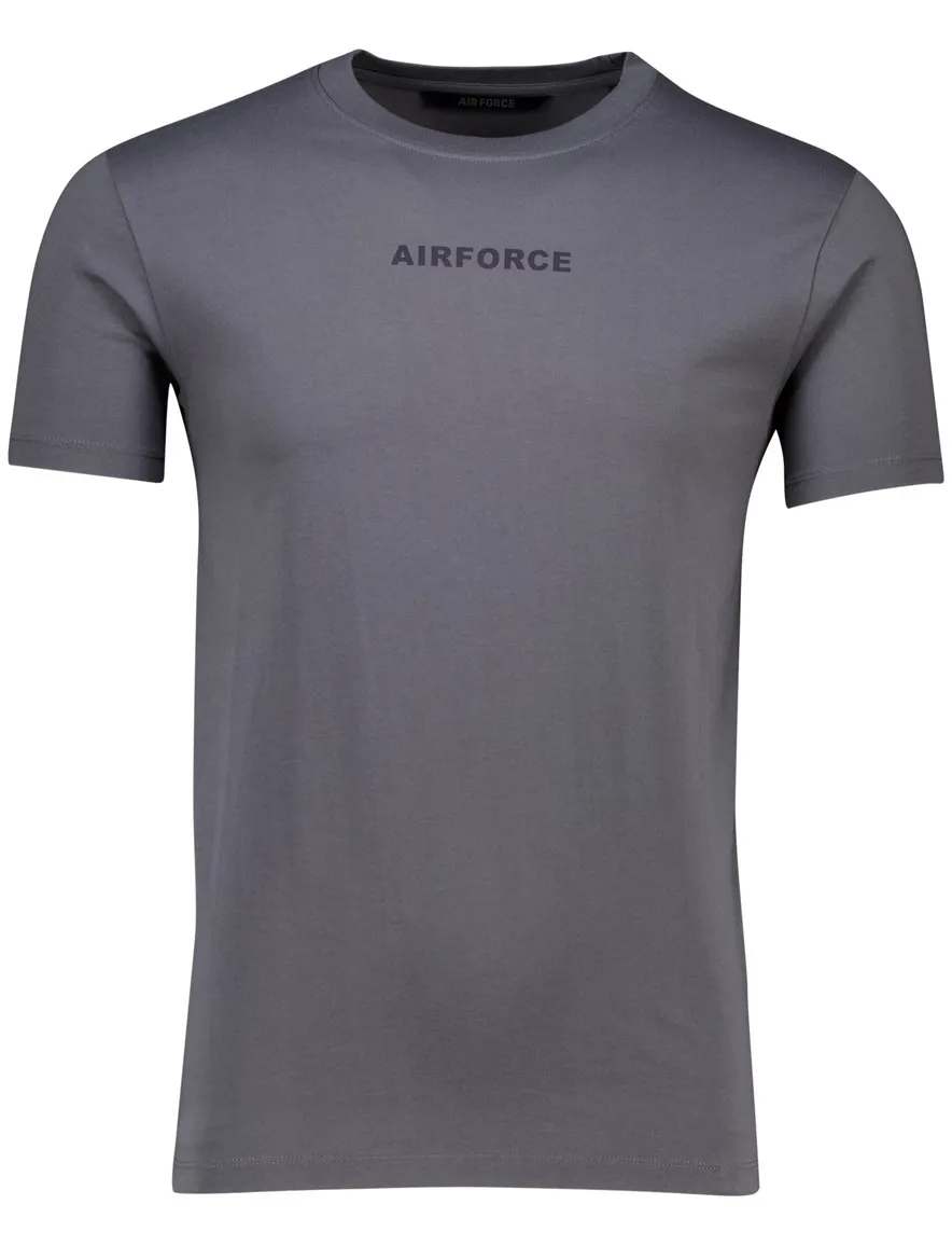 Airforce t-shirt korte mouw backprint grijs