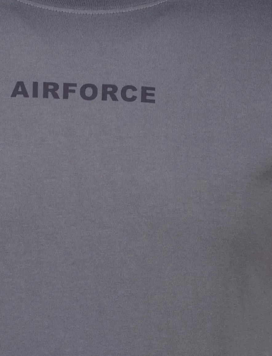 Airforce t-shirt korte mouw backprint grijs