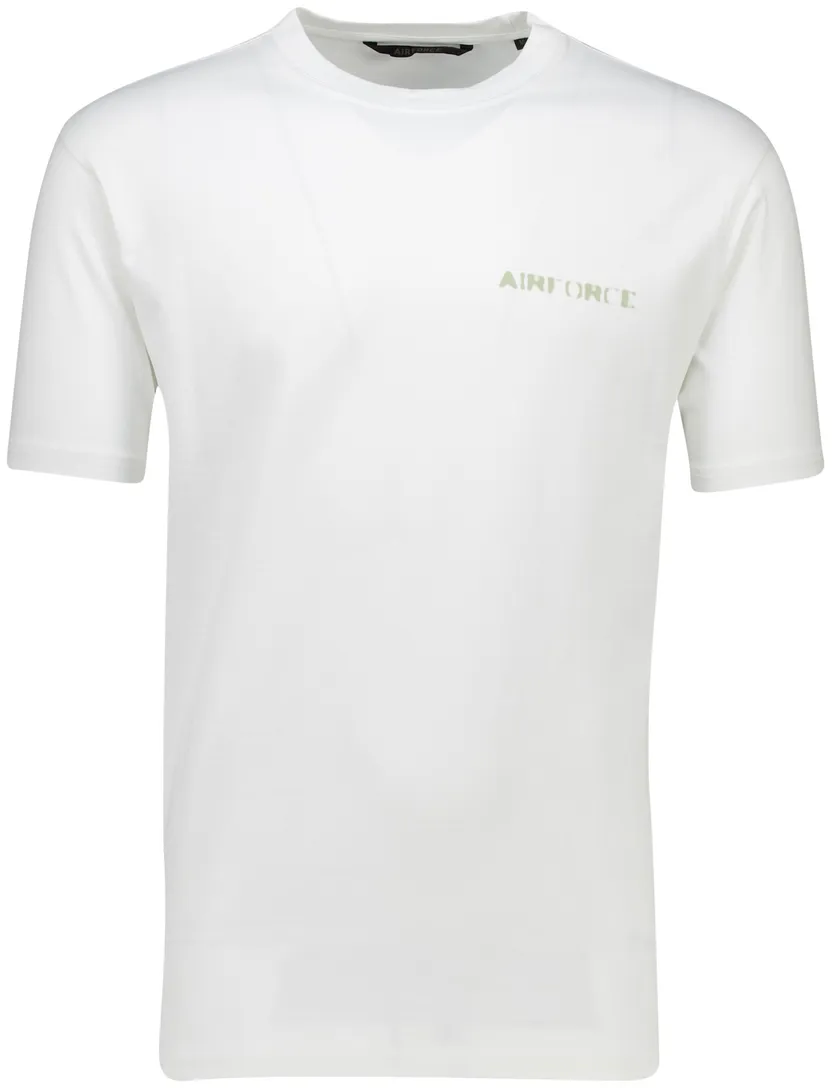 Airforce double led t-shirt wit katoen