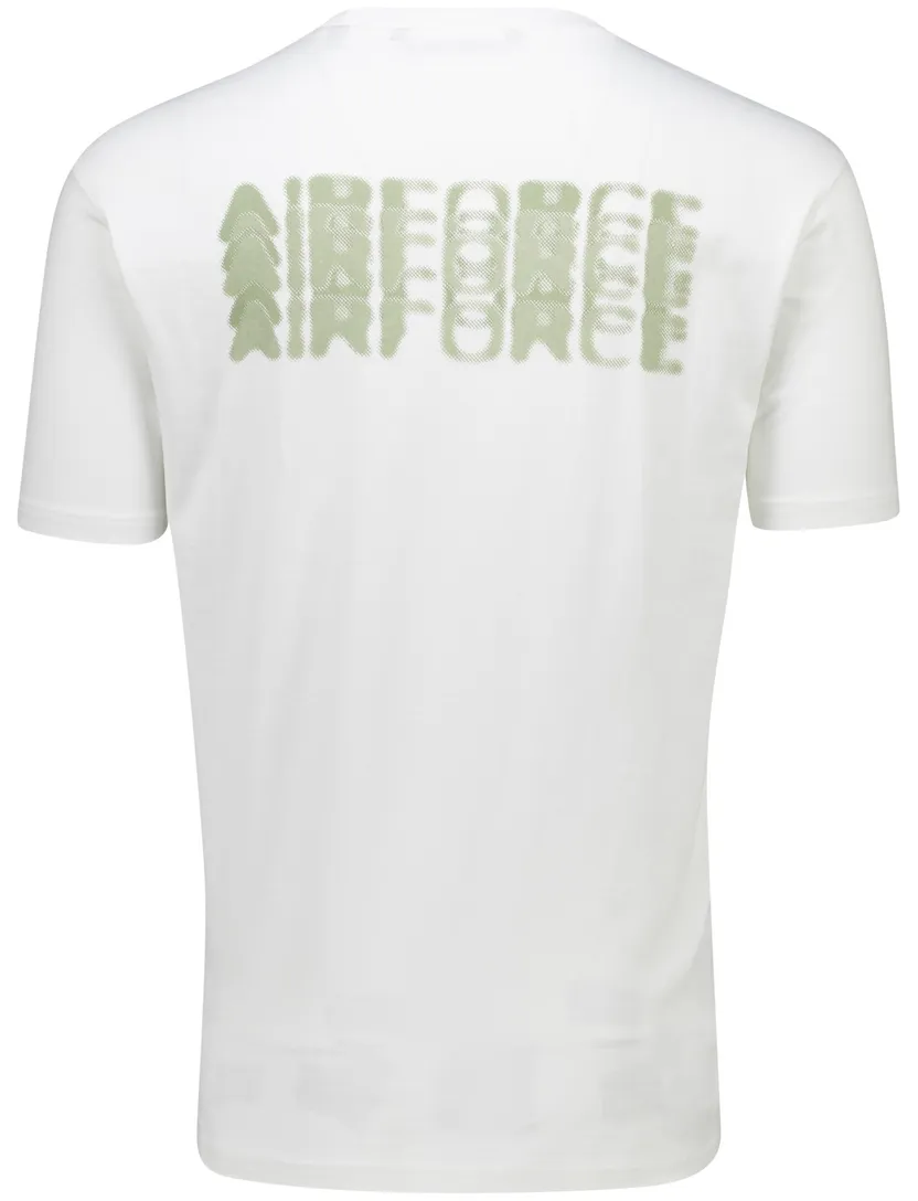 Airforce double led t-shirt wit katoen