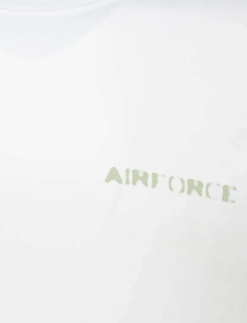 Airforce double led t-shirt wit katoen