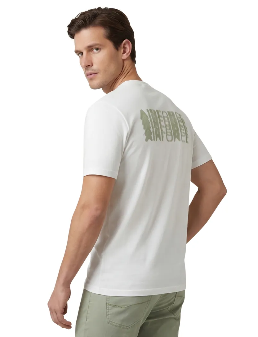 Airforce double led t-shirt wit katoen
