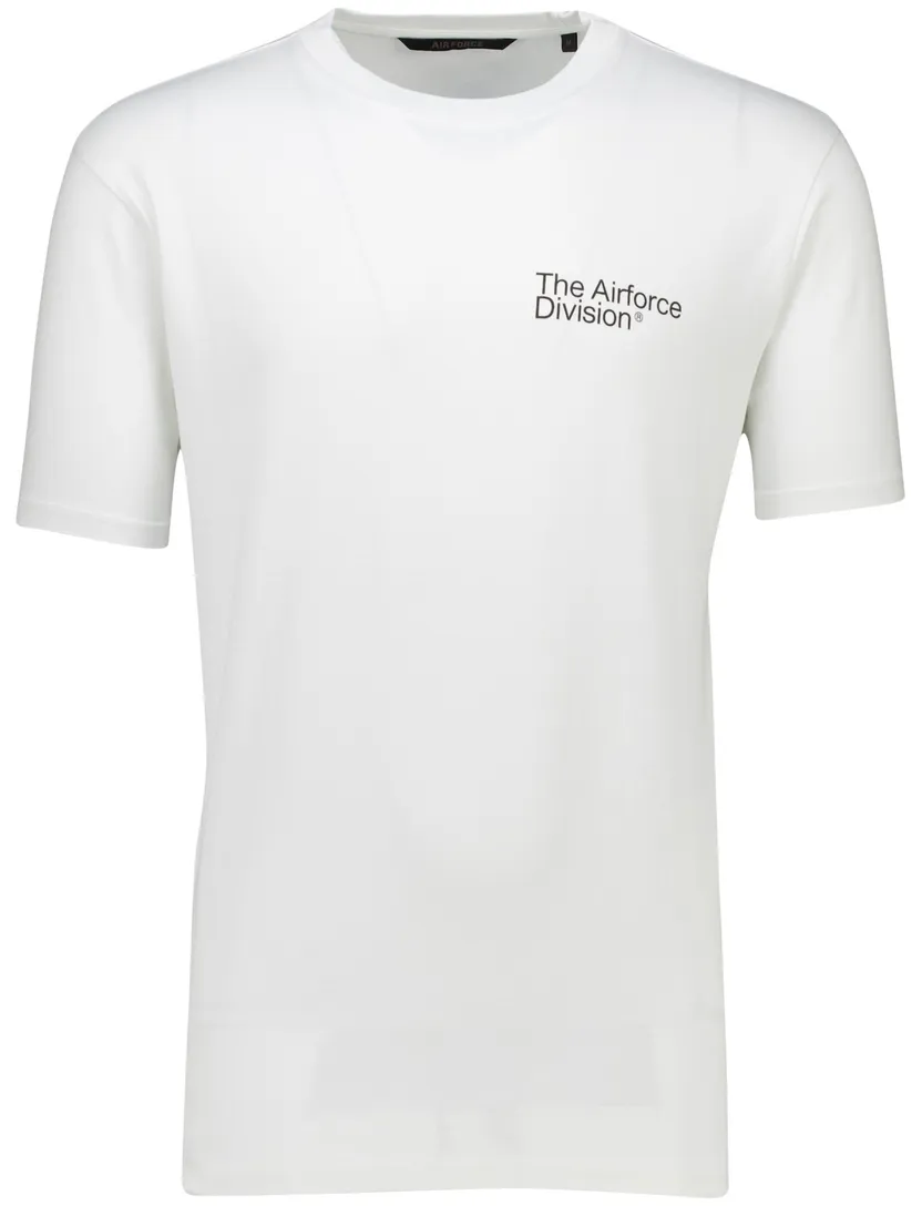 Airforce division t-shirt wit backprint korte mouw