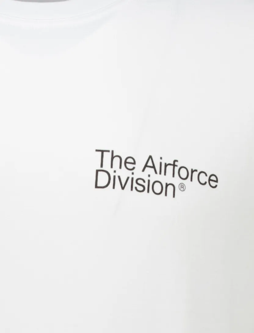 Airforce division t-shirt wit backprint korte mouw