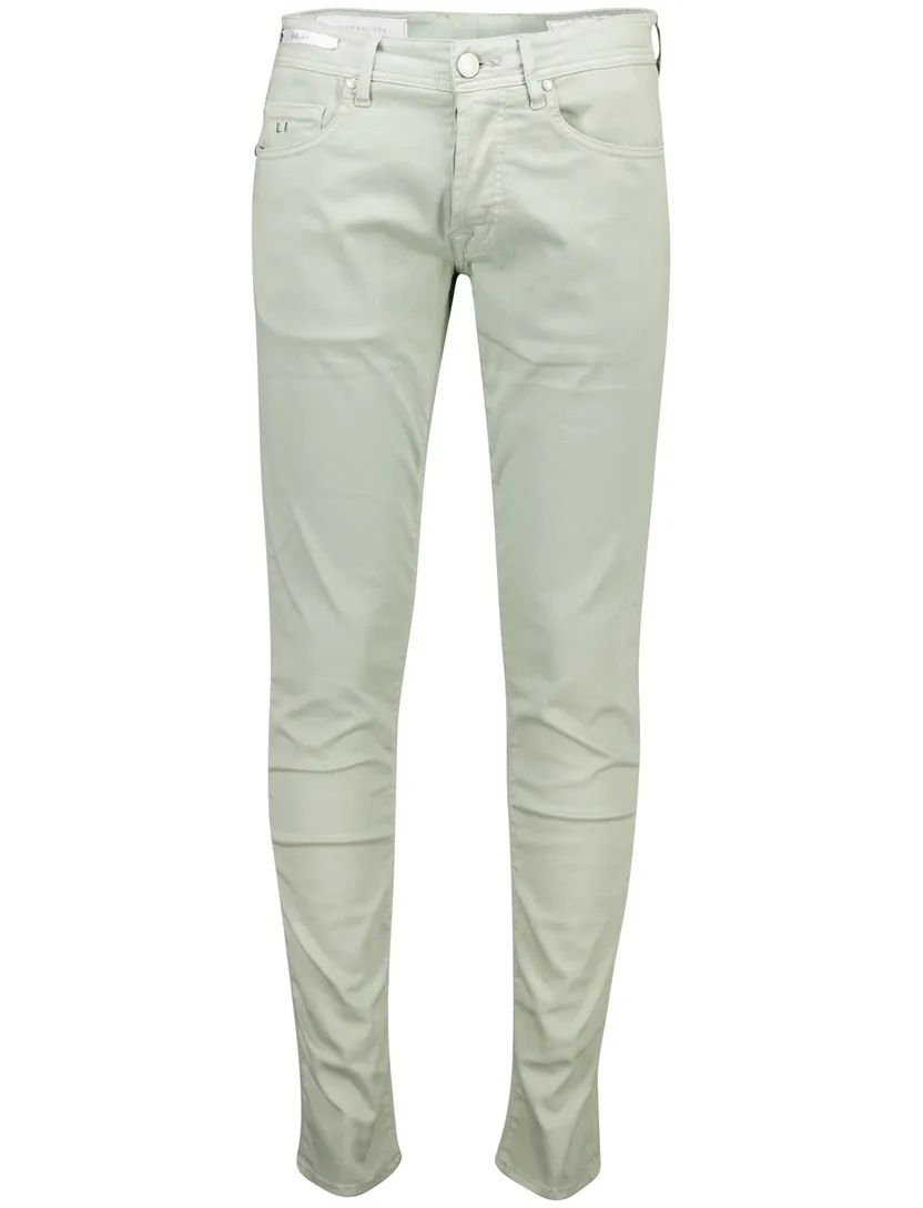 Tramarossa jeans lichtgroen effen slim fit