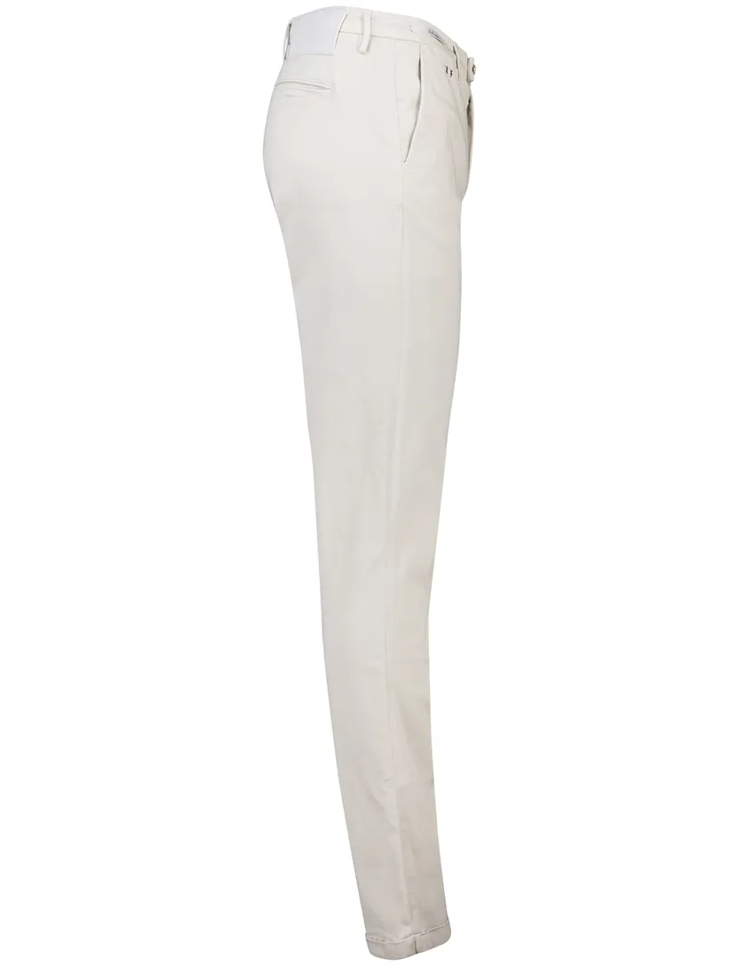 katoenen Tramarossa luis 5-p pantalon wit effen slim fit
