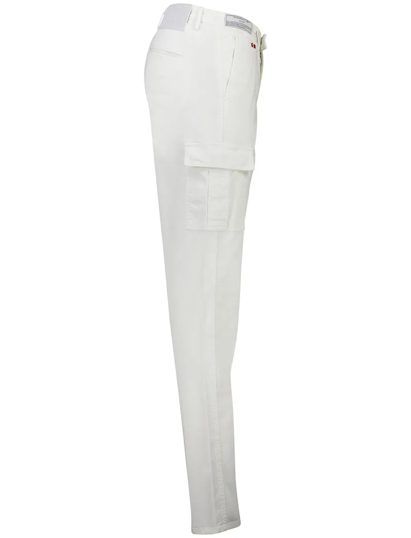 katoenen Tramarossa Amerigo 5-p pantalon spierwit effen slim fit