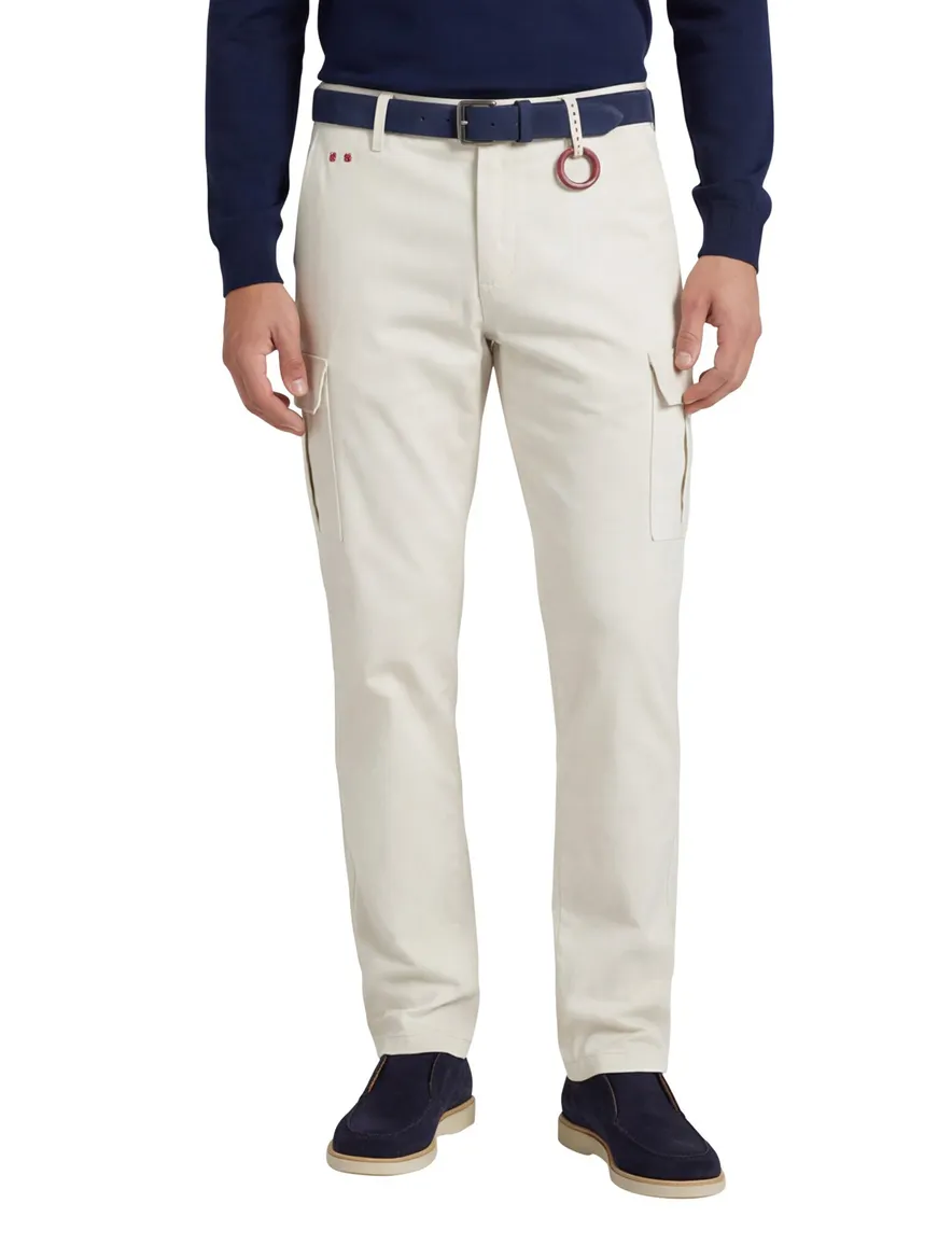 Tramarossa cargo broek wit katoen
