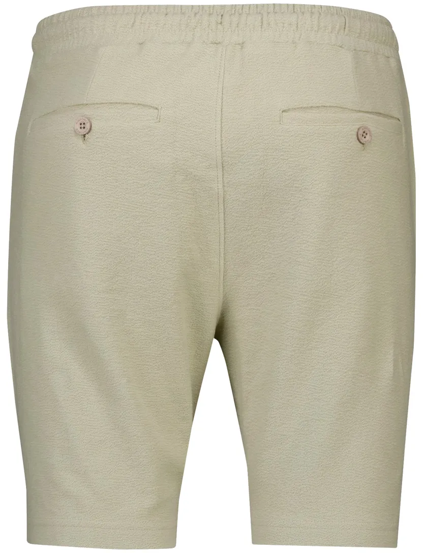 Airforce beige korte broek effen