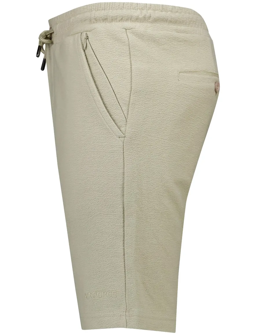 Airforce bermuda beige katoen effen
