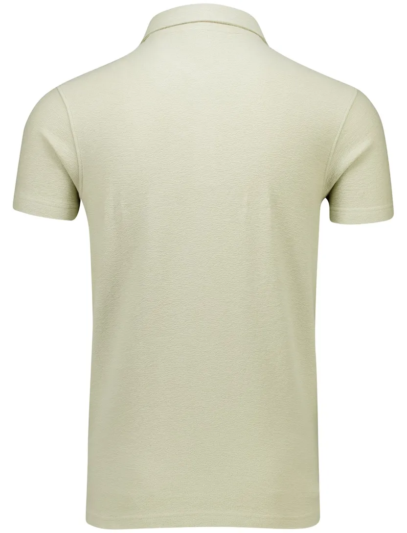 Airforce Woven polo beige korte mouw katoen