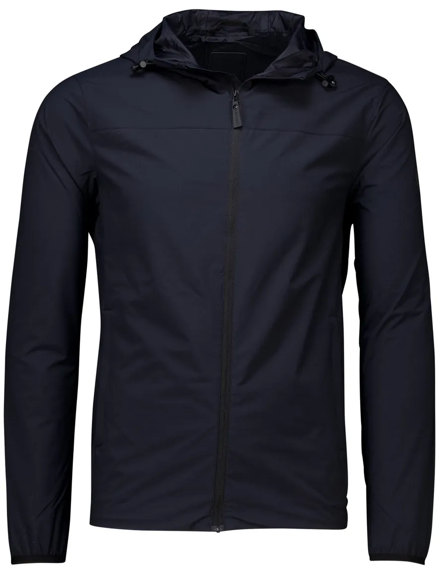 Airforce zomerjas donkerblauw effen slim fit katoen