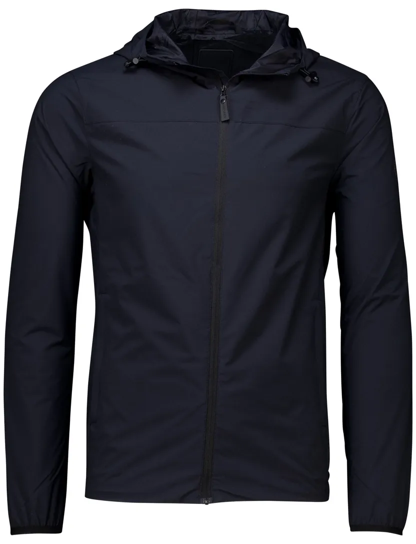 katoenen Airforce zomerjas effen donkerblauw slim fit