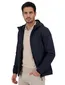 katoenen Airforce zomerjas effen donkerblauw slim fit