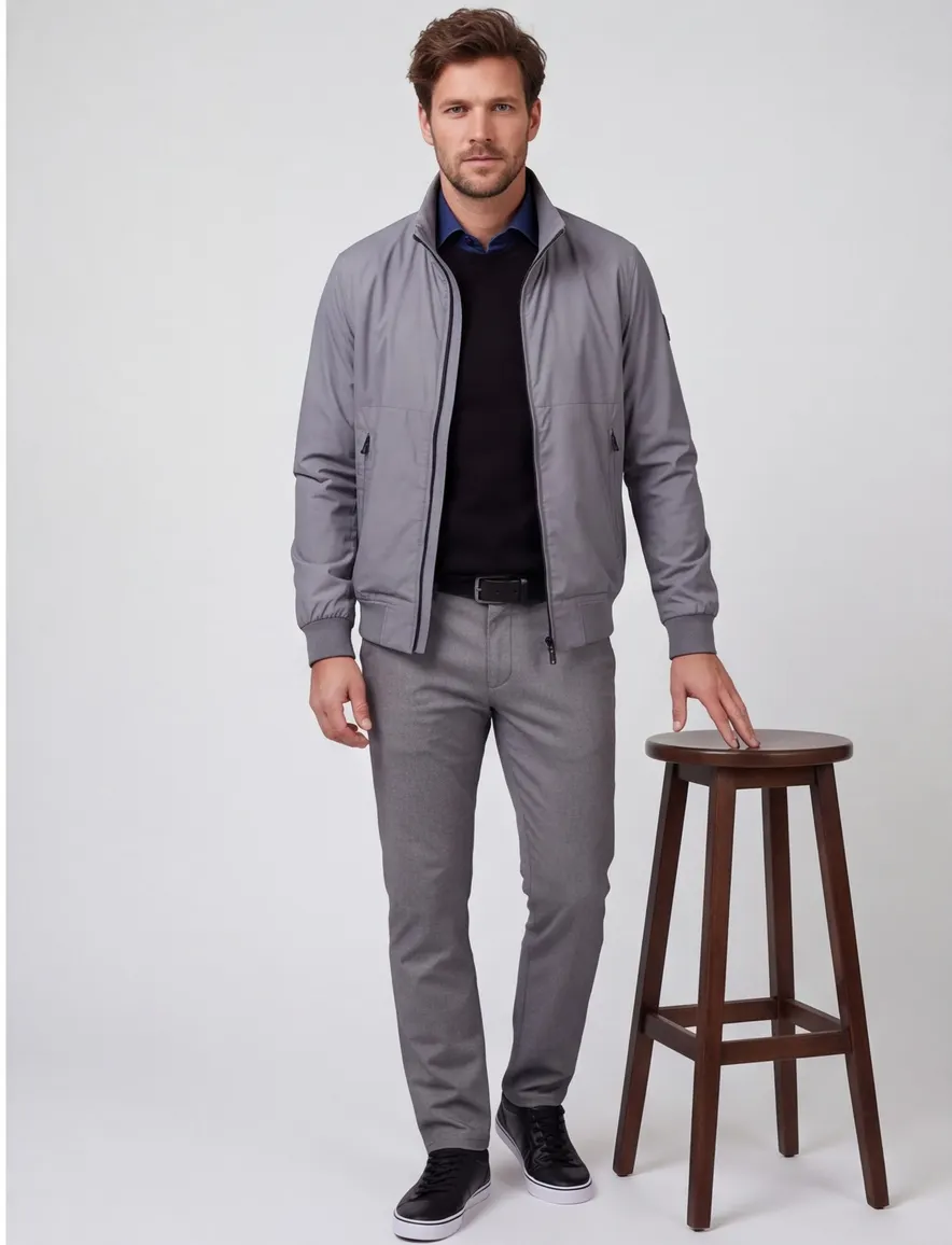 Airforce jack grijs polyester