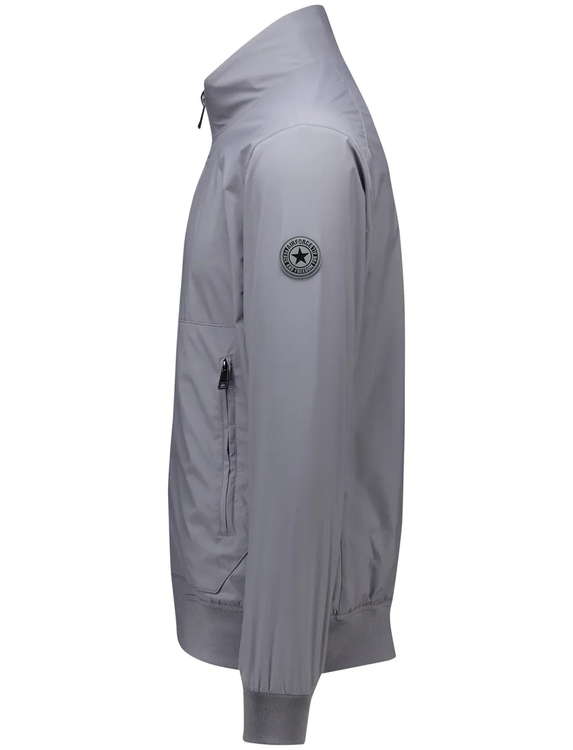 Airforce jack grijs four way stretch bomberjacket