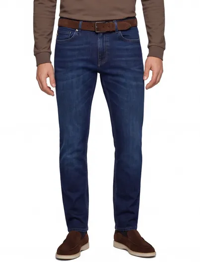 Hugo Boss Hugo Boss jeans slim fit donkerblauw 5-pocket