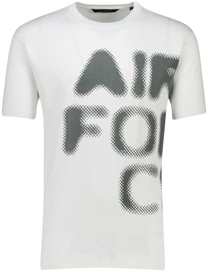 Airforce T-shirt wit korte mouw met print ronde hals