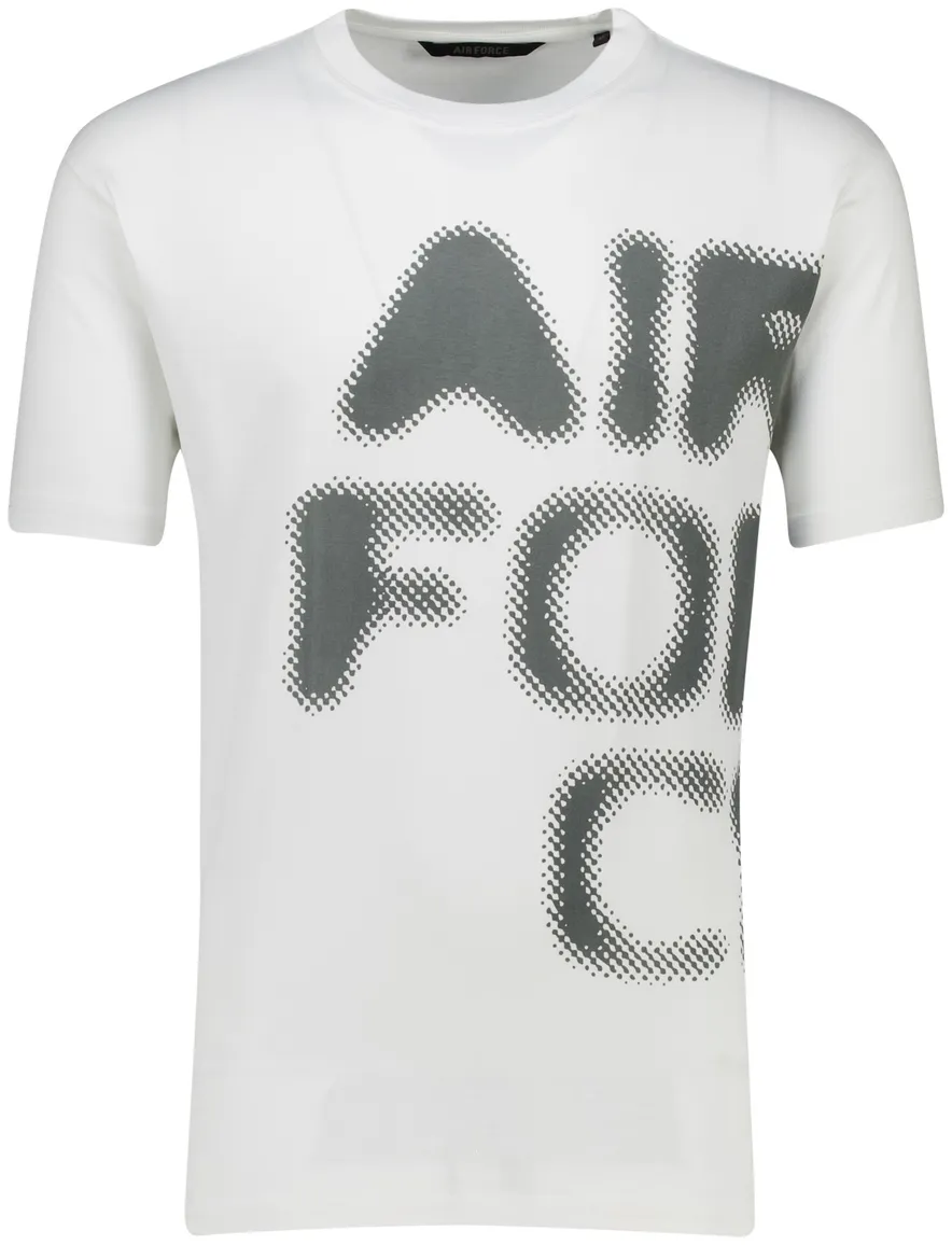 Airforce T-shirt wit korte mouw met print
