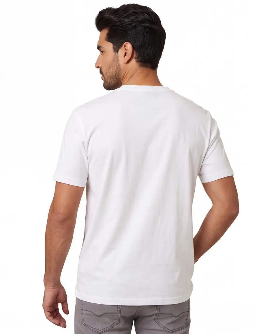Airforce T-shirt wit korte mouw met print katoen