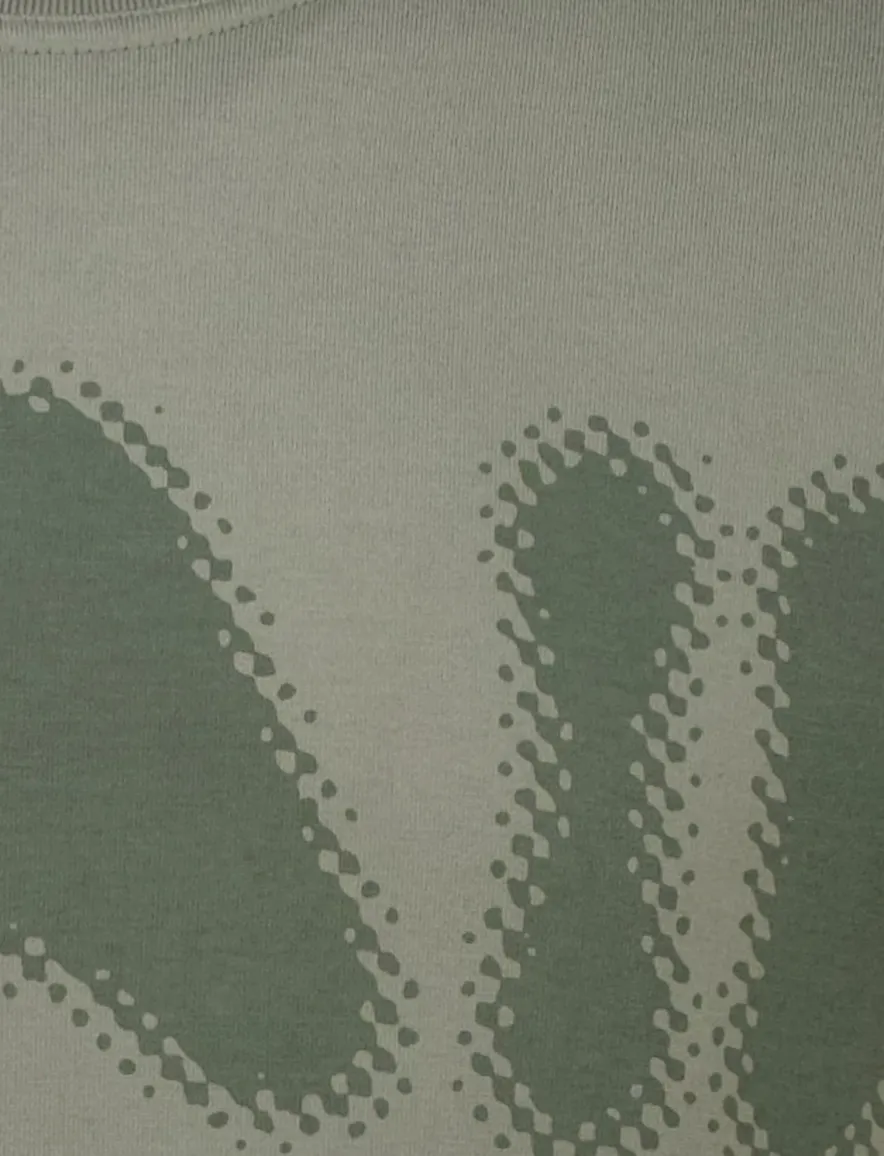 Airforce T-shirt groen korte mouw met print