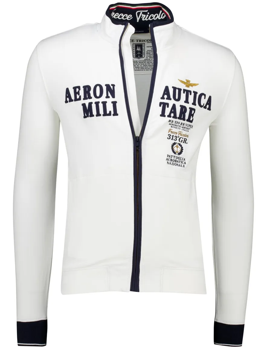 Aeronautica Militare vest ecru regular fit