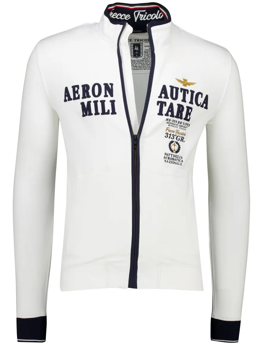 Aeronautica Militare vest ecru regular fit