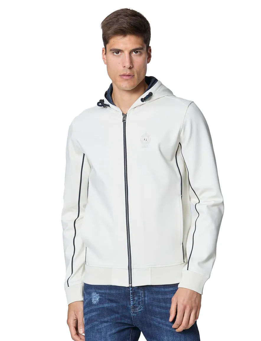 Aeronautica Militare vest ecru regular fit viscose