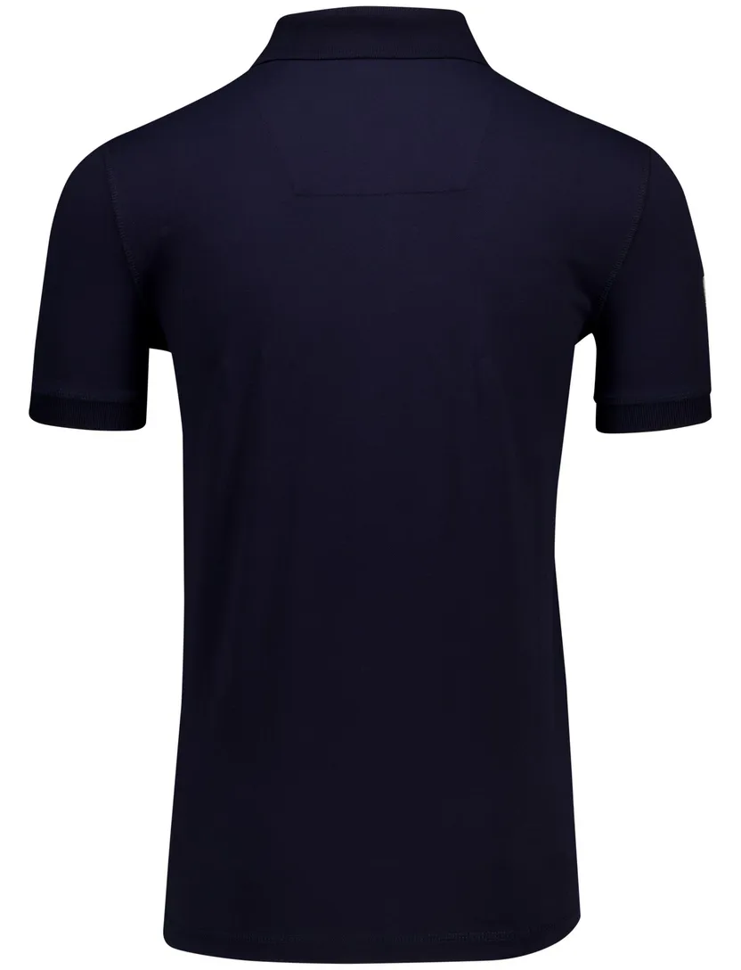 Aeronautica Militare regular fit polo navy korte mouw