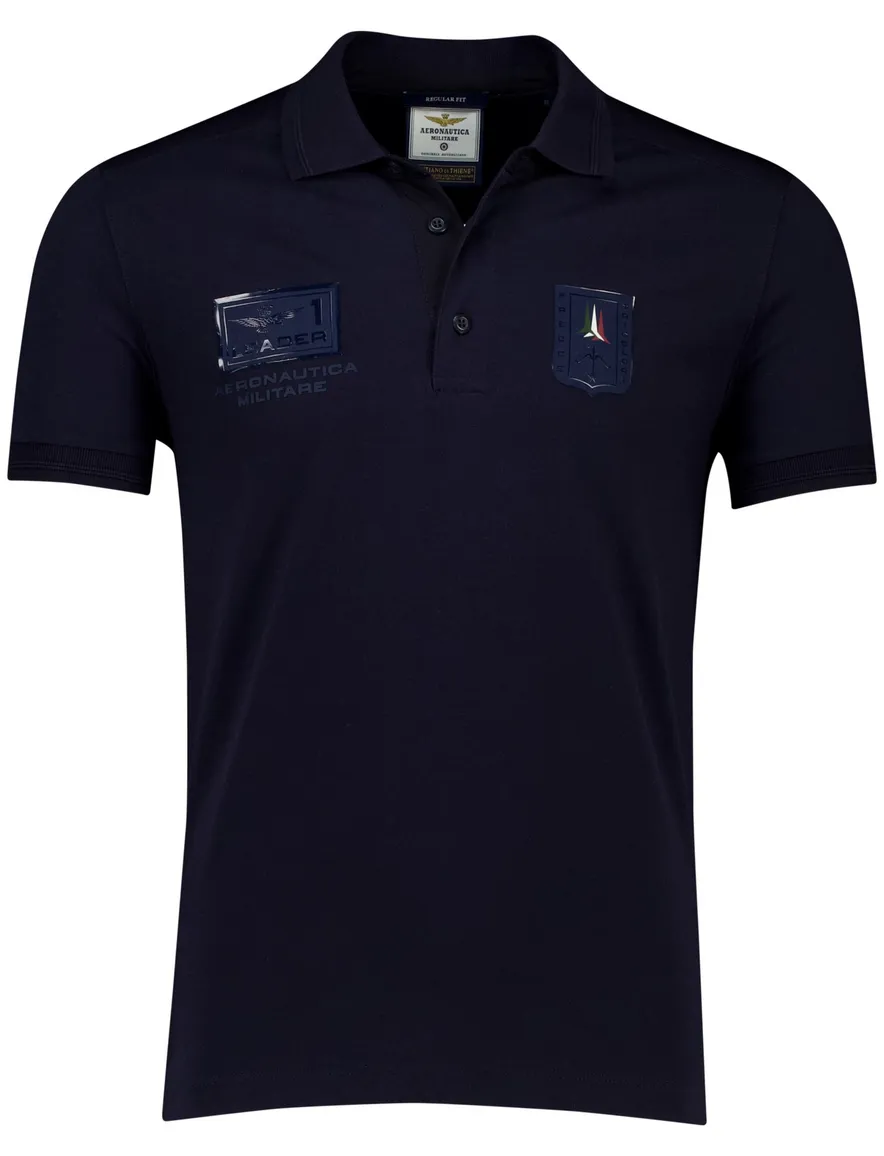 Aeronautica Militare polo donkerblauw jersey