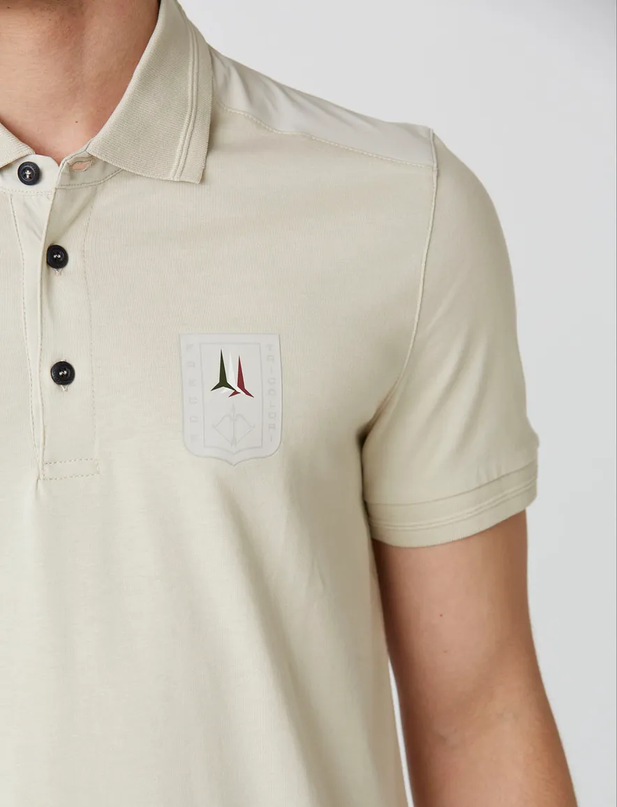 Aeronautica Militare polo creme regular fit katoen