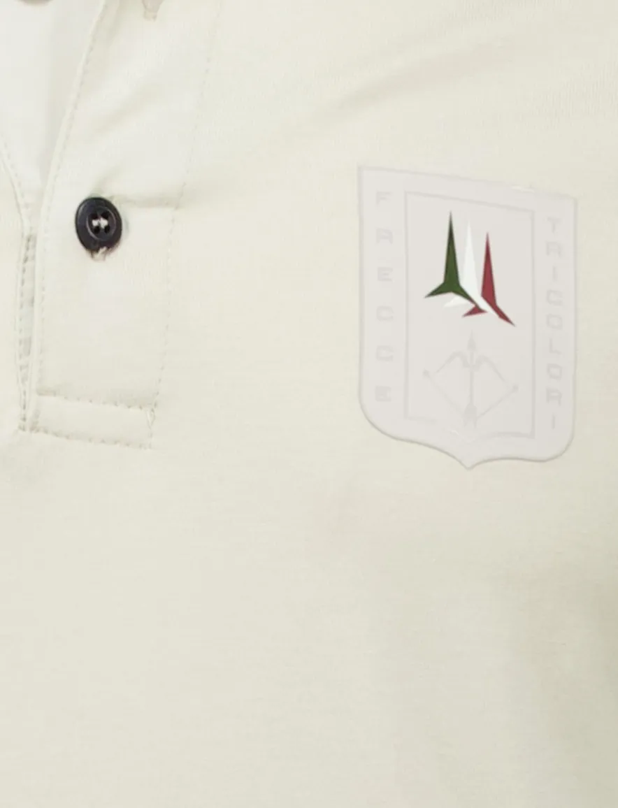 Aeronautica Militare polo creme regular fit katoen