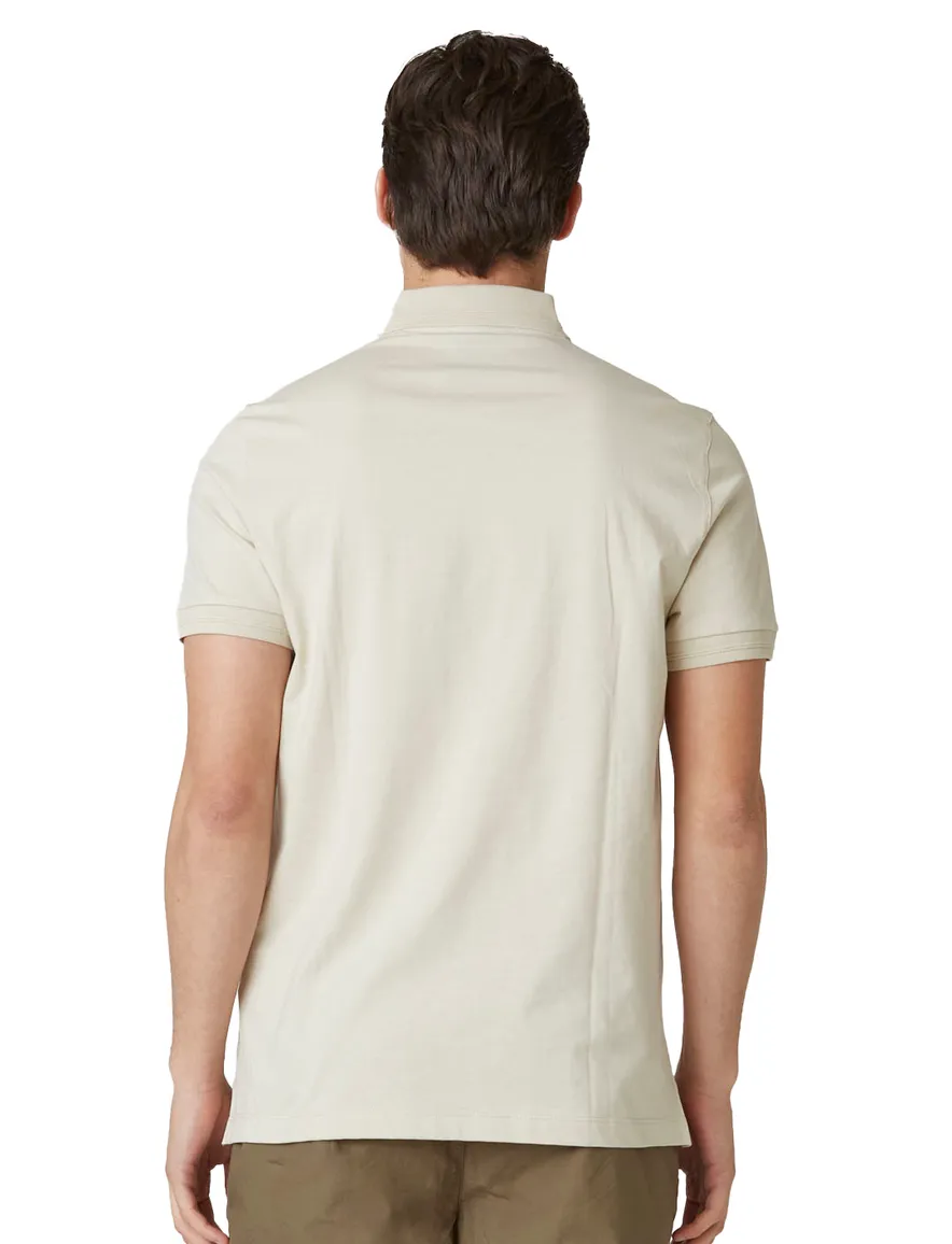 Aeronautica Militare polo creme regular fit katoen